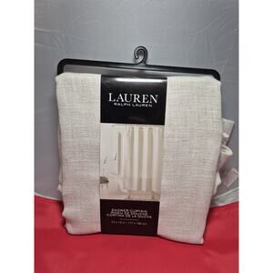 💥 RALPH LAUREN Holland Shower Curtain Natural Beige Textured 70x72 NEW A5